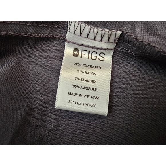 FIGS Shirt Womens Small Gray Heathered Pocket Scrub Top FW1000 V-Neck - Picture 7 of 8